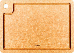 Finest by ATMK - ALKMAAR - Duurzaam & vaatwasserbestendig - borrelplank, snijplank en serveerplank met sapgeul - rechthoek - bruin - 27x45cm
