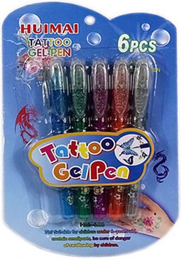 Basic Tattoo Gelpennen 6 Stuks