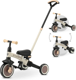 Qplay Stager - Driewieler 3-in-1 - Opvouwbaar - Bruin