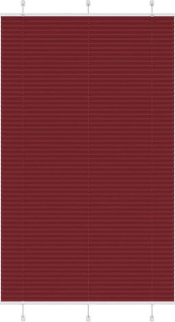vidaXL - Plissé - rolgordijn - 115x200cm - stofbreedte - 114,4cm - bordeauxrood