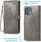 iMoshion Hoesje Geschikt voor Motorola Edge 20 Lite Hoesje Met Pasjeshouder - iMoshion Mandala Bookcase - Grijs