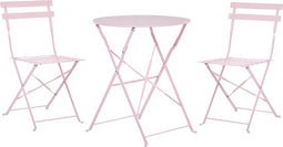 FIORI - Bistroset voor 2 - Pastelroze - Staal