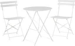 FIORI - Bistroset voor 2 - Wit - Staal
