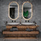 Mirlux Badkamerspiegel - Wandspiegel Ovaal - LED Verlichting Dimbaar - Zwart Frame 120x60CM