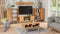 Tv-meubel - 120x40x60cm - met houten poten - bruin