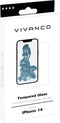 Vivanco 2D (iPhone 14) - Screenprotector - Gehard glas 9H - Transparant