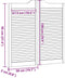 vidaXL - Draaideuren - louvre - design - 1-paar - 100x100 - cm - wit