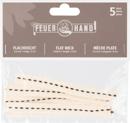 Firehand platte lont 12,5 mm x 12 cm (5 stuks)