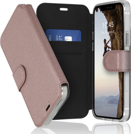 Accezz Hoesje Geschikt voor iPhone 12 / 12 Pro Hoesje Met Pasjeshouder - Accezz Xtreme Wallet Bookcase - Rosé Goud