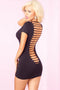 Pink Lipstick - Party dress met uitgesneden stukken (zwart) - M/L