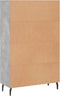 vidaXL - Hoge - kast - 69,5x31x115 - cm - bewerkt - hout - betongrijs