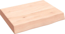 vidaXL - Wandschap - 40x30x(2-6) - cm - onbehandeld - massief - eikenhout