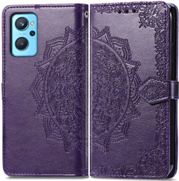 iMoshion Hoesje Geschikt voor Realme 9i Hoesje Met Pasjeshouder - iMoshion Mandala Bookcase - Paars
