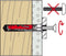 fischer 542797 DUOTEC 12 S PH Hollewandplug met schroef - 12 x 60mm (10st)