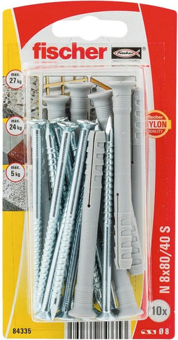 Fischer DHZ N8x80/40ZK nagelpluggen met(10x) 52252