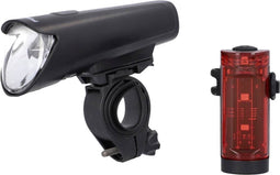 FISCHER FAHRRAD 45 LUX, small-box Fietsverlichtingsset LED Zwart