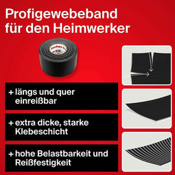 Fischer GOW 560903 Textieltape Zwart (l x b) 25 m x 48 mm 1 stuk(s)