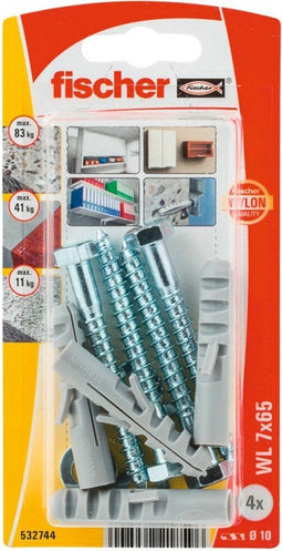 Fischer Sanitairbevestiging WL 7 x 65 (Per 4 stuks)
