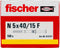 Fischer Spijkerplug 40 mm 5 mm 513737 100 stuk(s)
