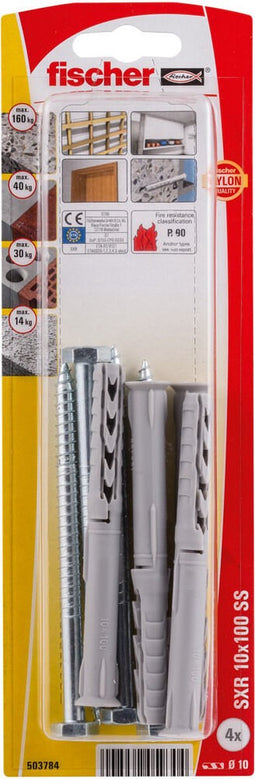 Fischer SXR 10 x 100 SS K NV Constructie plug 100 mm 503784 1 set(s)