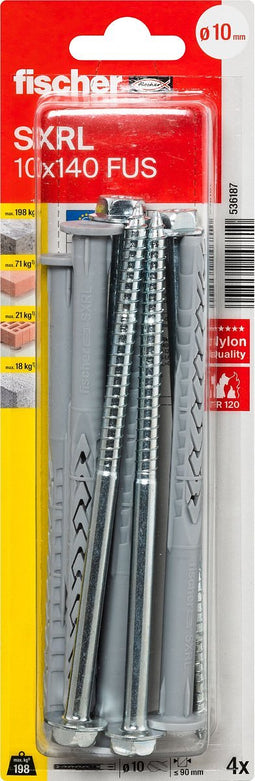 Fischer SXRL 10 x 140 FUS K NV Constructie plug 140 mm 536187 1 set(s)
