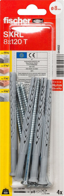 Fischer SXRL 8 x 120 T K NV Constructie plug 120 mm 544552 1 set(s)