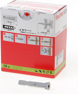 Fischer universeel pluggen fu 8 x 50 - 50 Stuks