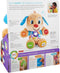 Fisher-Price Leerplezier Puppy blauw - Baby speelgoed - Knuffel - Nederlands