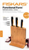 Fiskars FF Knife block bamboo 3 knives - Messenblok