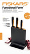 Fiskars FF Knife block plastic 3 knives - Messenblok