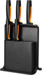 Fiskars FF Knife block plastic 5 knives - Messenblok
