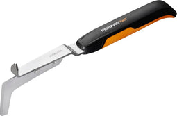 Fiskars Onkruidsteker - Onkruidmes met 2 Bladen - Onkruidverwijderaars met Softgrip Handgreep