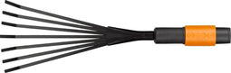 Fiskars Quikfit Bladhark - Kleine hark - Ideaal voor smalle Plantbedden - Tuingereedschap