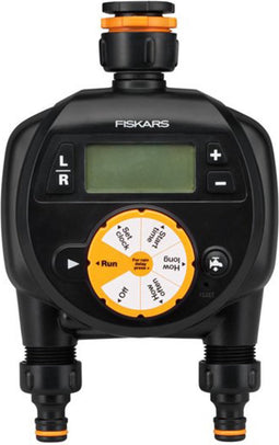 Fiskars Watertimer - Dual outlet - Werkt op AA batterijen - ref.: 1054792