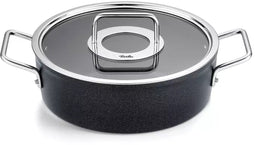 Fissler Adamant - Kookpan Laag met Glasdeksel - 24cm - Geschikt voor Alle Warmtebronnen Incl. Inductie!