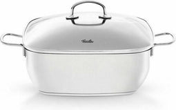 Fissler Secural Braadpan met Antikleeflaag Vierkant met Glasdeksel, 28x28cm
