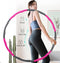 Fitness Hoelahoep - Inclusief Springtouw - 8- Delig – 1 kg - Thuis Trainen - Hoelahoop - Roze/Grijs - Hula Hoop - Thuis Trainen – Ø 100cm - Hoelahoep - Hoepel - Hoelahoeps