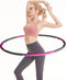 Fitness Hoelahoep - Inclusief Springtouw - 8- Delig – 1 kg - Thuis Trainen - Hoelahoop - Roze/Grijs - Hula Hoop - Thuis Trainen – Ø 100cm - Hoelahoep - Hoepel - Hoelahoeps