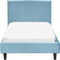 FITOU - Eenpersoonsbed - Lichtblauw - 90 x 200 cm - Fluweel