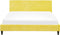 FITOU - Tweepersoonsbed - Geel - 160 x 200 cm - Fluweel