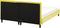 FITOU - Tweepersoonsbed - Geel - 160 x 200 cm - Fluweel