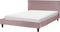 FITOU - Tweepersoonsbed - Roze - 140 x 200 cm - Fluweel