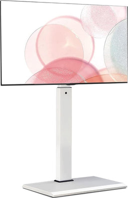 FITUEYES Draaibare en Hoogte Verstelbare TV Vloerstandaard - Wit, voor 27-65 inch TV's