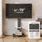 FITUEYES - TV-Stand Trolley - Verrijdbaar & Hoogte Verstelbaar