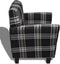 vidaXL Fauteuil met kussen stof zwart