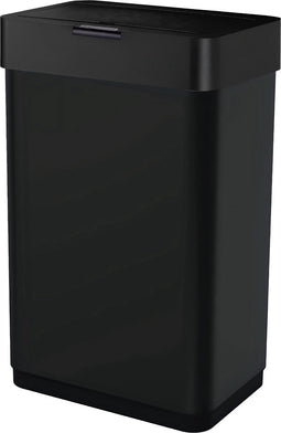 Five Stars® Prullenbak met Sensor - 60 Liter / 2x 30 Liter - Afvalscheiding - Afvalbak RVS - Prullenbak 2 vakken - Vuilnisbak - Soft Close Deksel - Zwart