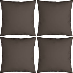 vidaXL Sierkussens 4 st 60x60 cm stof taupe
