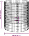 vidaXL - Gabion - paal - rond - Ø100x100 - cm - gegalvaniseerd - staal
