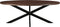 Livingfurn - Eetkamertafel Jesper Oval Brown 210 cm - Mangohout / Gecoat Staal