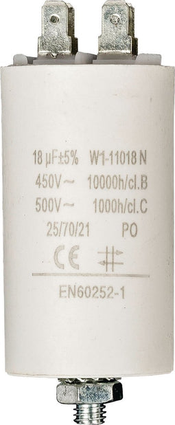 Fixapart W1-11018N Condensator 18.0 uf / 450 V + Aarde